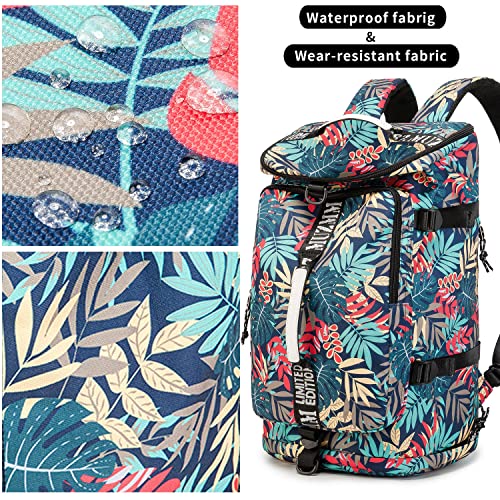 Gym Bag Duffle Backpack Suitable for Hiking,Camping, Travel 40L Large Capacity Trendy Cool Laptop Lightweight Backpack for Men and Women (Blue)… - color: Blue