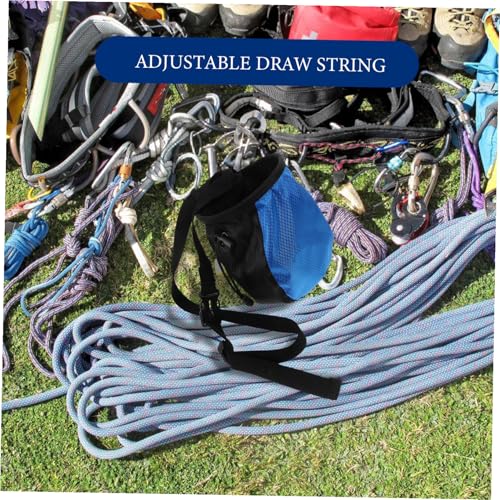 Abaodam Chalk Bag for Climbing Storage for Bouldering Weightlifting Wear-Resistant Design for Gymnastics and Outdoor Training Blue-Black Combination