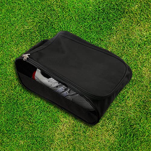 Outdoor Golf Shoes Bags Travel Shoes Bags Zippered Sport Shoes Bag (Black) - color: Black