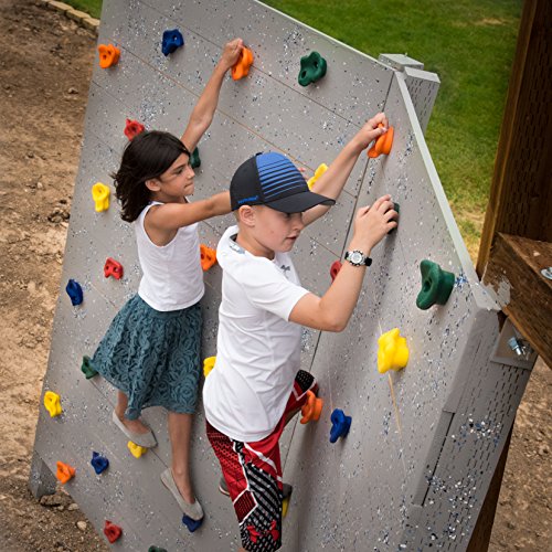 Squirrel Products Rock Climbing Holds for Kids, Deluxe Extra Large Climbing Rocks with Mounting Hardware - DIY Rock Wall Indoor & Outdoor Playground Accessories Wall Climbing Kit - Ages 3+ - style: 20 Pack XL Deluxe