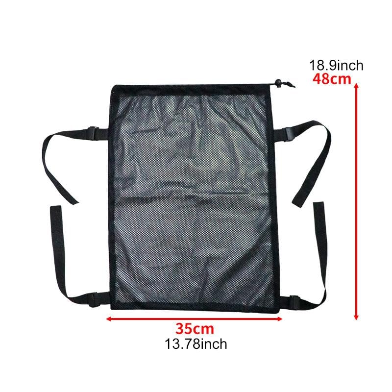 Backpack Extension Bag Large Capacity Storage Mesh Pocket Outdoor Accessory External Storage Pouch Foldable Oxford Cloth Weatherproof Breathable