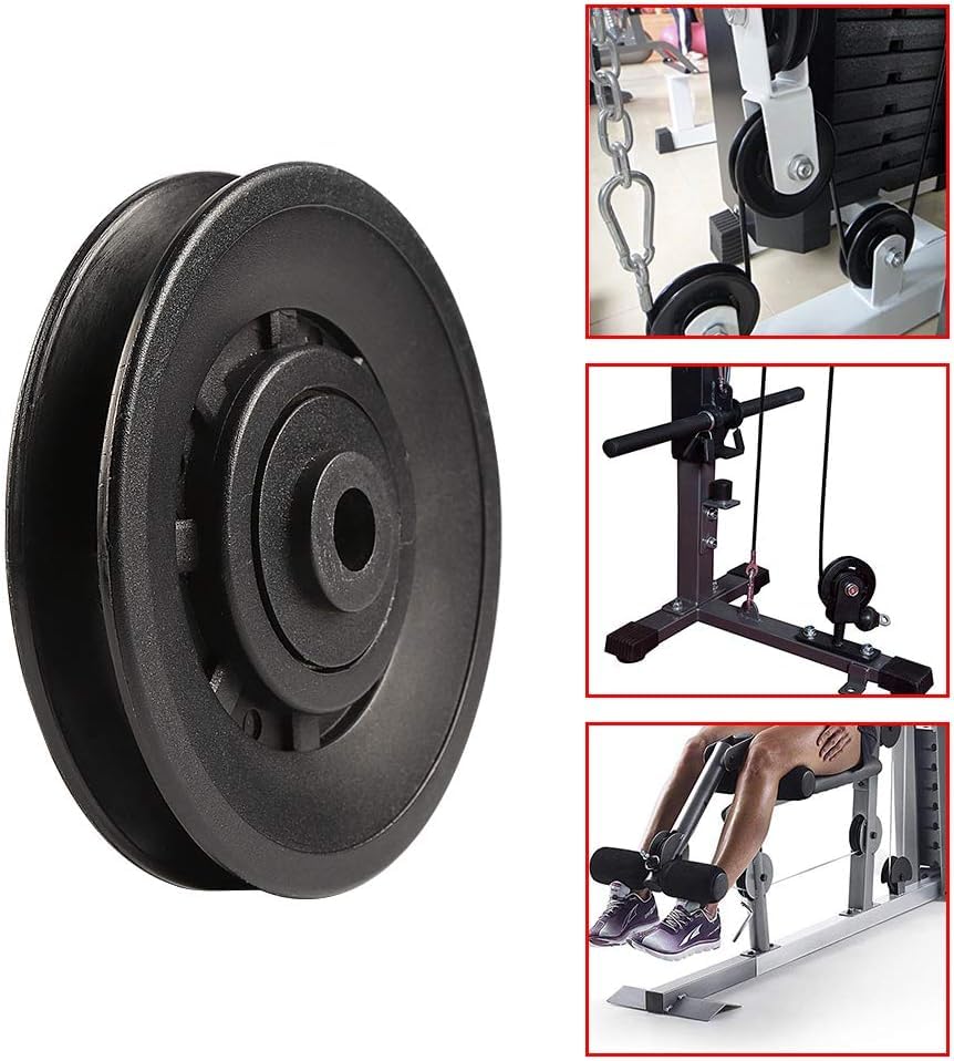 90mm(3.54inch) Universal Bearing Pulley Wheel for Cable Machine Gym Equipment Part Garage Door (2 PCS) - color: 90mm-2 PCS-P