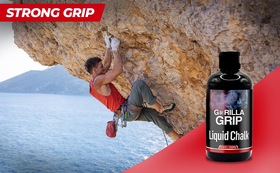 Liquid Chalk for Gym & Sports-Extra Strong Grip Lifting Chalk for Fast Drying,Weightlifting,Rock Climbing & Pole Fitness - style: 1x250ml