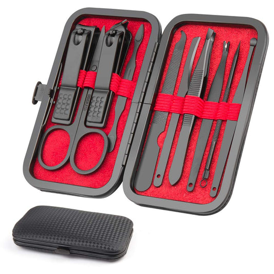 Manicure Kit, Okom Manicure Set, Travel Essentials Nail Kit, Nail Care Kit, Includes Nail Clippers, Nail File And Pedicure Tools