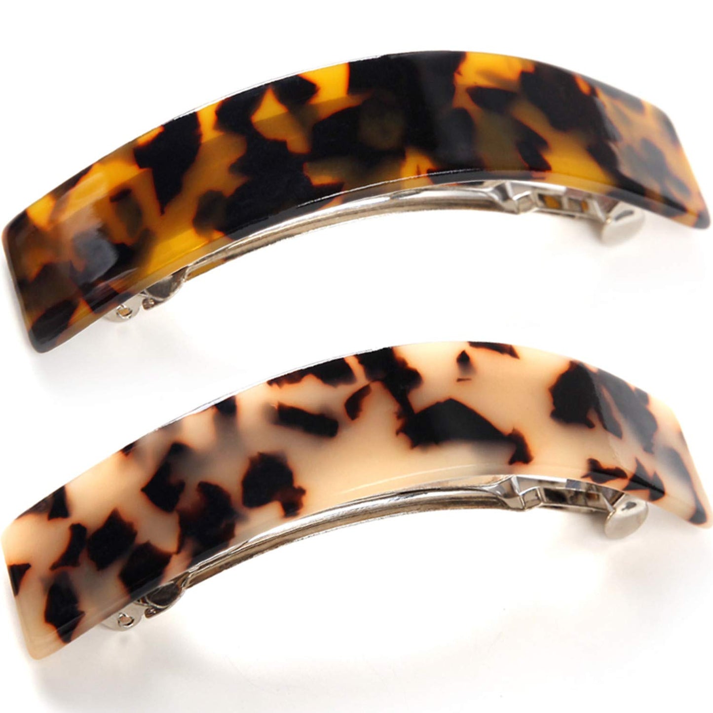 Eyegla Hair Barrettes For Women Large French Barrette Hair Clips Tortoise Shell Barrettes For Thick Hair,2 Pack