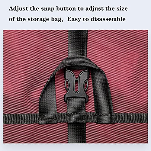 Climbing Quickdraw Hanging Storage Bag, Carabiner Hook Gear Equipment Parts Collections, Durable Foldable Bundled Roll Waterproof Bag(Orange)