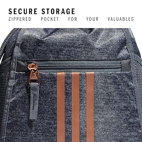 adidas Alliance Sackpack – Drawstring Backpack for Sports, Small Gym Bag, Jersey Onix Grey/Rose Gold/2, OSFA - color: Jersey Onix Grey/Rose Gold/2