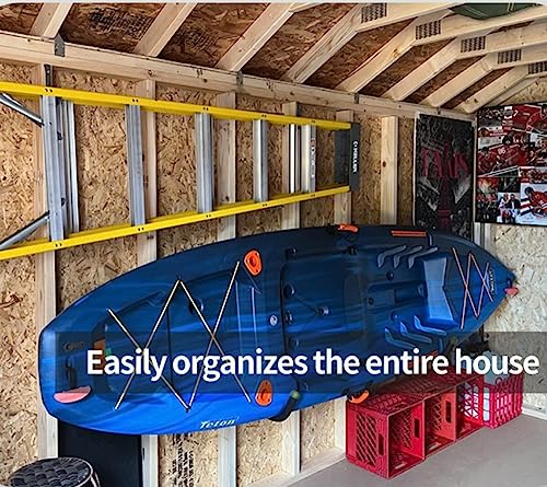 Aweilan Garage Storage Heavy Duty Hooks, 15Inch Jumbo Arm Kayak Rack, Heavy Duty Wall Hooks for Canoe, Ladder, Bicycle, Folding Chairs, Surfboard, Snowboard, Hose and Tools (6 Pack) - style: 6 Pack
