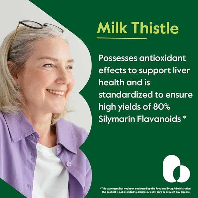 BESTVITE Milk Thistle 300mg (240 Vegetarian Capsules) - Standardized to 80% Silymarin Flavonoids - No Stearates - Vegan - Non GMO - Gluten Free