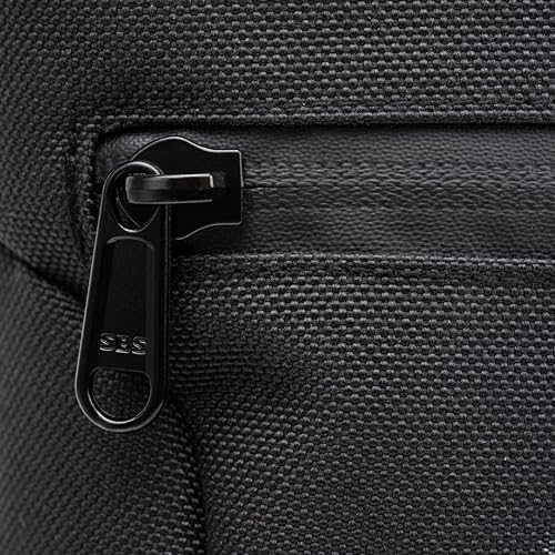 Chalk Bag for Rock Climbing, 600D Cordura Climbing Chalk Bag with Stiff Rim, Water-Resistant Design, Zippered Pocket, Adjustable Belt & Brush Holder, for Bouldering, Gym, Weight Lifting