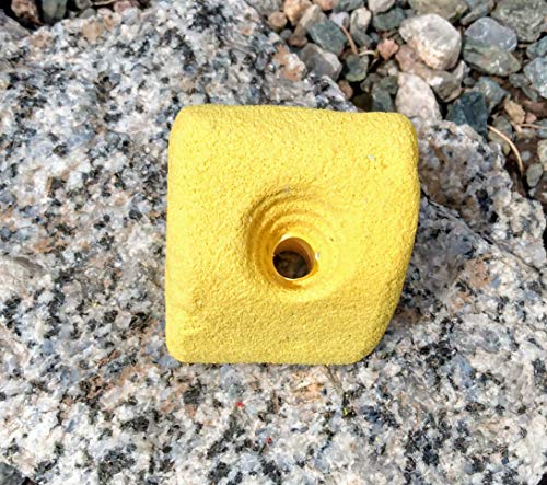Slopey Jugger Polyurethane Bolt-On Rock Climbing Wall Hand Hold - color: Yellow