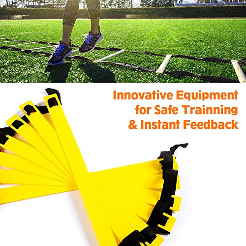 Alomejor Agility Speed Training Ladder Durable Adjustable Rungs Improves Technique for Football Soccer Athletes PP Material
