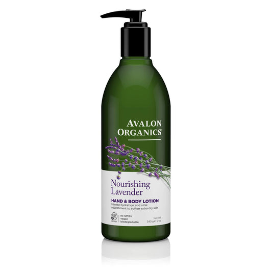 Avalon Organic Botanicals Hand And Body Lotion, Therapeutic, Lavender , 12 Oz