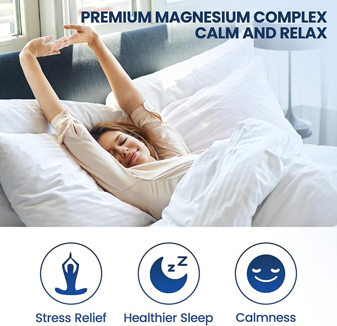 Magnesium Glycinate Liquid Drops, Magnesium Glycinate Supplement 500mg with Citrate, Malate, Ashwagandha, L-Theanine, Vitamin B6 for Sleep, Stress Relief, Bone, Muscle, Mood, Grape Flavor 2 Fl Oz