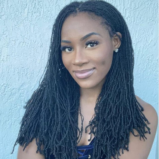 Loc Extension Human Hair 12 Inch 60 Strands 0.2Cm Width 100% Full Handmade Permanent Loc Extension Human Hair For Women/Men Can