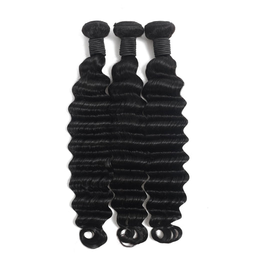 Amella Loose Deep Wave Bundles Human Hair 3 Bundles 16 18 20Inch 100% Unprocessed Brazilian Virgin Human Hair Bundles Deep Wave