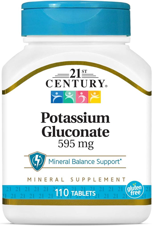 21st Century Potassium 595 mg Tablets, 110-Count