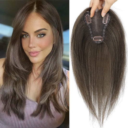 Aimeolyn Hair Toppers For Women Real Human Hair,Hair Toppers For Women No Bangs Top Hair Extensions Hair Pieces For Thinning Hai