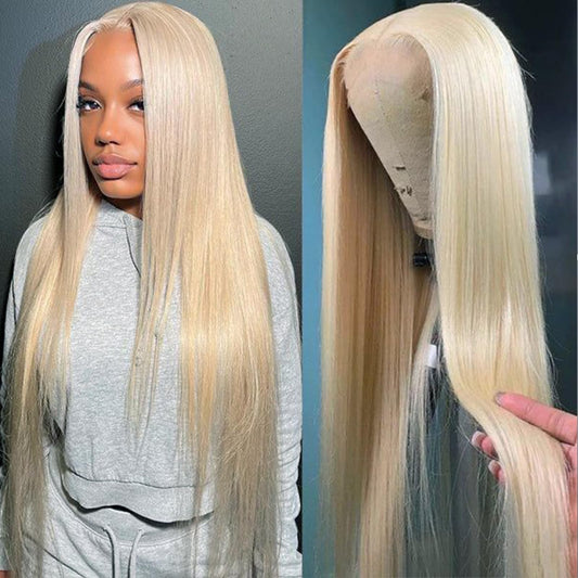 Lovestory Blonde Lace Front Wig Straight Synthetic Lace Frontal Wig With Baby Hair Pre Plucked Glueless Light Yaki Hd Lace Wigs