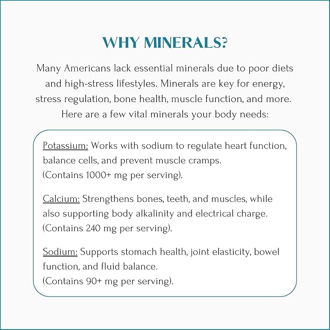 Mt. Capra Clean Minerals | Regenerative Minerals Extracted from Grass-Fed Goat Whey, Over 1000 mg Potassium, 240 mg Calcium, Multimineral, Bioavailable, Easy to Digest | 30 Servings - 23.8 oz