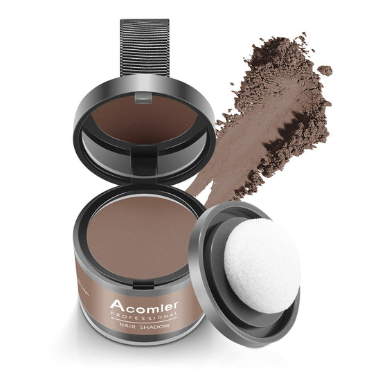 Acomler Instantly Root Cover Up Hairline Shadow Powder,Root Touch Up Hair Color,Dark Brown For Thinning Hair, Grey Hair Coverage