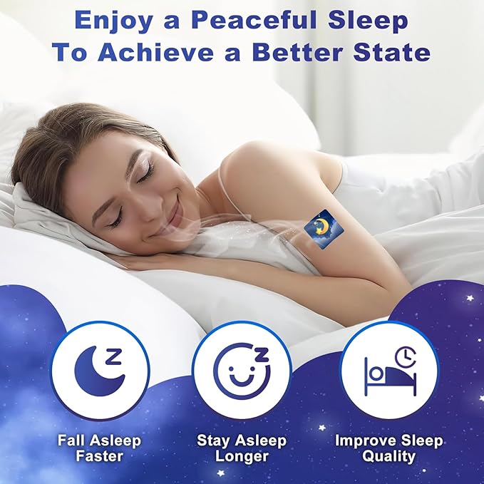 72 Sleep Patches for Adults Extra Strength, Sleep Patch with Melatonin & Valerian, All-Natural Deep Sleep Support Patches for Women & Men, Long-Lasting Night Comfort