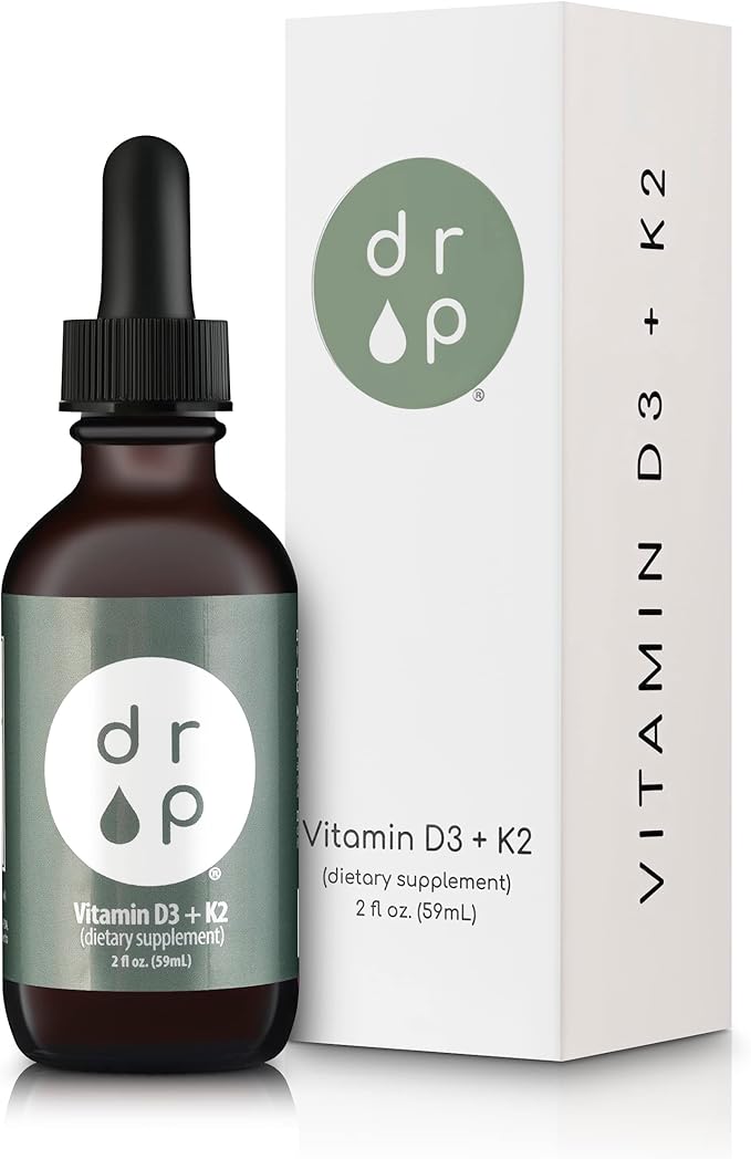 Drop Supplements Organic Trace Minerals, Elderberry, Vitamin B12 and Vitamin D3+K2 Drops Bundle