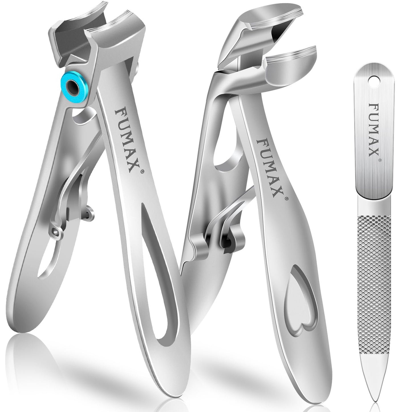 Toenail Clippers For Thick Nails For Seniors, Angled Heavy Duty Toe Nail Clippers With Catcher, Mess Free Large Fingernail Clipp