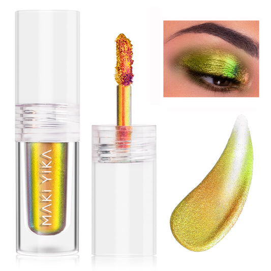 Maki Yika Liquid Eyeshadow Chameleon Metallic Eyeshadow Color Shifting Highly Pigmented Long Lasting With No Creasing Multichrom
