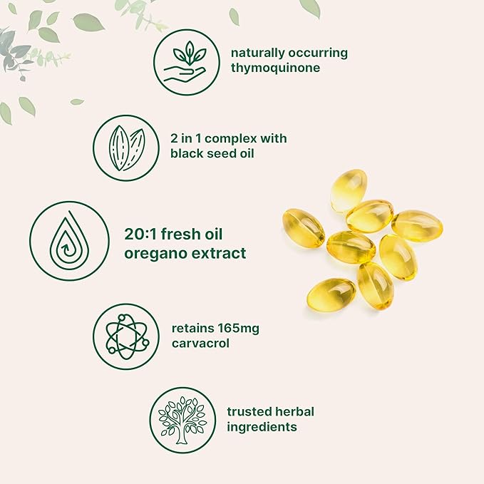 Micro Ingredients Oil of Oregano 6,000mg Softgels & L-Theanine 200mg with Magnesium Glycinate Bundle 2 Pack | 4X Strength Carvacrol & Thymoquinone | Amino Acid & Mineral Complex