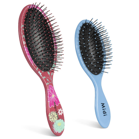 Magicspell Pro 2 Brush-Set For All Hair Types (Red & Light Blue)