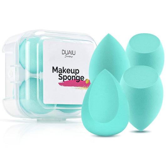 Makeup Sponge Set Duaiu 4Pcs Blender Beauty Foundation Blending Sponge, Flawless For Liquid, Cream, And Powder, Professional Str