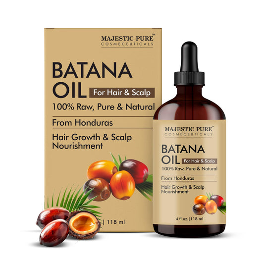 Majestic Pure Batana Oil For Hair Growth | Moisturizes Scalp & Hair | Nourishing & Volumizing | 100% Pure & Natural | Peta Certi