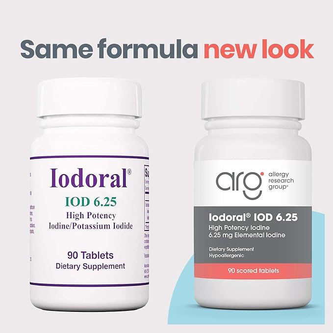 Optimox Iodoral 6.25 mg - Iodine Supplements for Thyroid Support, Potassium Iodide Tablets, Lugol Solution, Daily Vitamins and Minerals, High Potency Iodine Tablets - 90 Tablets 1-Pack