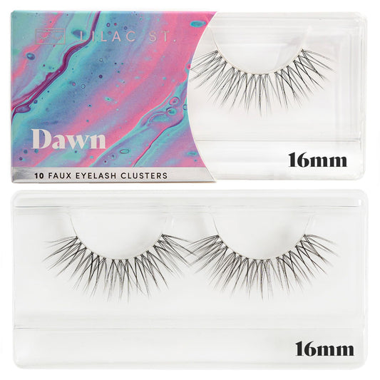 Lilac St - Dawn Natural Faux Eyelash Clusters (16Mm) - No ''Makeup'' Look - Diy Lash Extension Wisps - Lightweight & Lifelike -