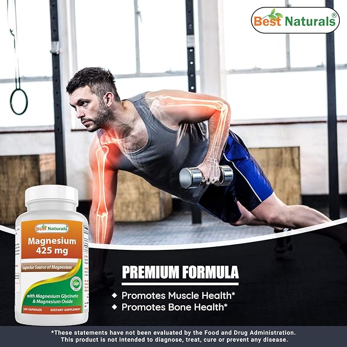 Calcium Carbonate Powder 1 Pound & Magnesium Glycinate 425 mg