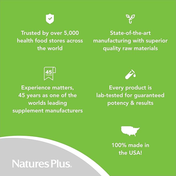NaturesPlus Calcium/Magnesium/Vitamin D3 with Vitamin K2 - Supports Bone & Immune Health - Vegetarian, Gluten Free - 180 Tablets - 45 Servings