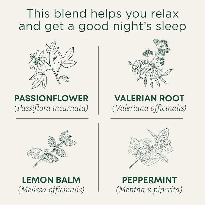 Traditional Medicinals Organic Nighty Night Extra Tea With Valerian Root for Relaxation, 16 Tea Bags (Pack of 1)