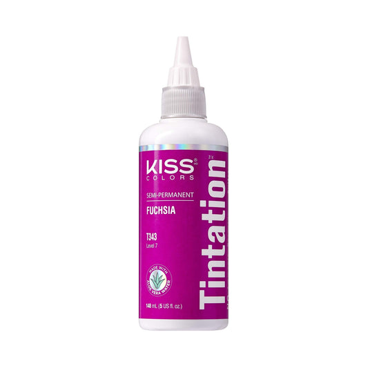 Kiss Tintation Semi-Permanent Hair Color Treatment 148 Ml (5 Us Fl.Oz) (Fuchsia)