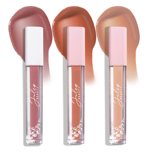 Julep So Plush Hydrating Lip Gloss Trio - High-Shine Hydrating Lightweight Lip Color - Non-Sticky Formula - Vitamin E Soothes An