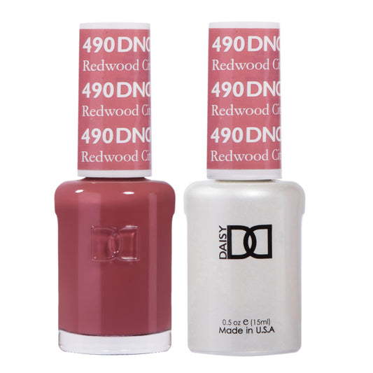 Dnd Gel Polish Set - 1 Each Of Red Gel Polish And Red Nail Polish, 490 Redwood City, 0.5 Fl Oz