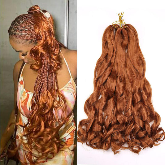 Amir Hair 8 Packs French Curly Braiding Hair 26 Inch Loose Wave Braiding Hair Pre Stretched Synthetic Hair Extensions (26Inch 30