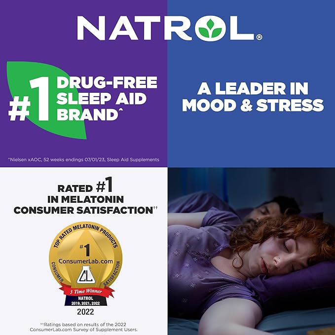 Natrol Melatonin 5mg Fast Dissolve Tablets, Sleep Support Supplements for Adults, Strawberry Flavor, 200 Tablets, Up to 200 Day Supply