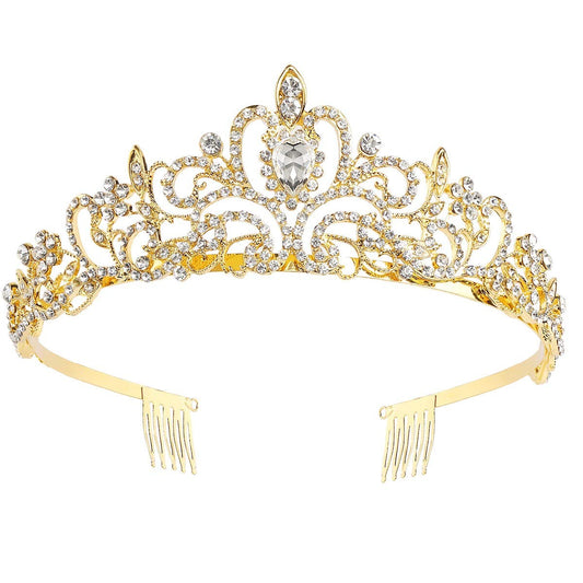Makone Crowns for Women Princess Tiaras for Girls Queen Crown and Comb Tiara for Wedding Birthday Pageant Bridal Prom Christmas