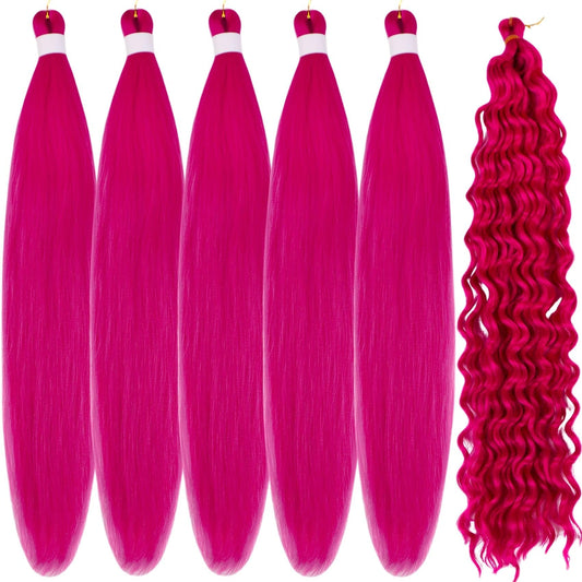 Leticia Magenta Pink Braiding Hair For Boho Braids Curly Boho Braiding Hair Boho Hair For Braiding Braids