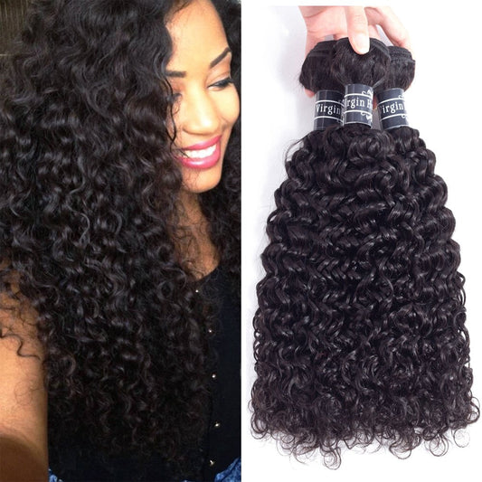 Amella Hair 8A Brazilian Curly Hair 3 Bundles 20 22 24Inch Curly Hair 100% Unprocessed Virgin Human Hair Weaves Natural Black Co