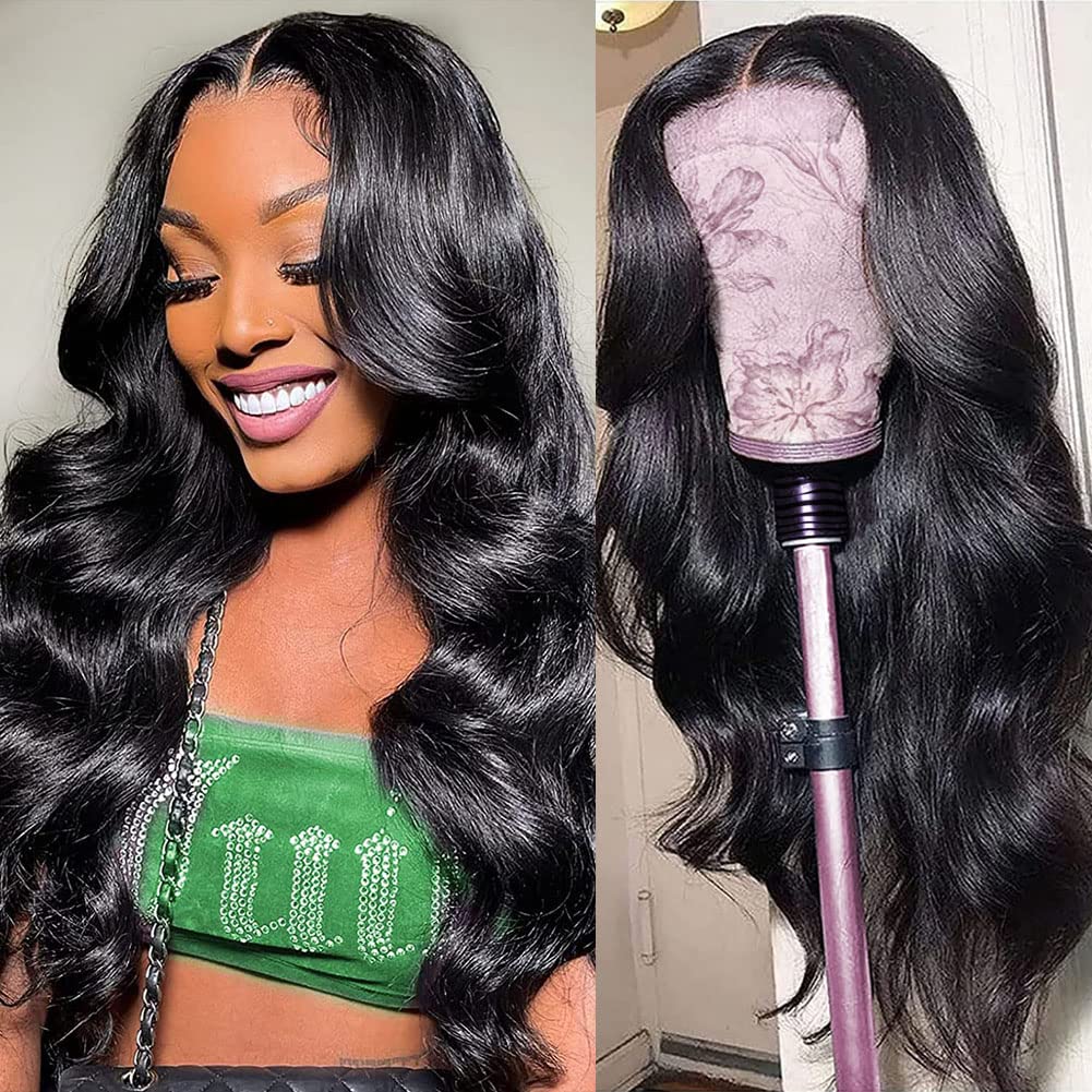Shefleek Glueless Wigs Human Hair Pre Cut 250 Density Hd Lace Front Wigs Human Hair 5X5 Body Wave Lace Closure Wig 250% Density