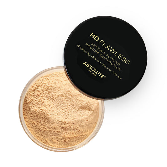 Absolute New York HD Flawless Loose Setting Powder, Brightening Banana, 3.2 Oz - Translucent Finish for All Skin Types