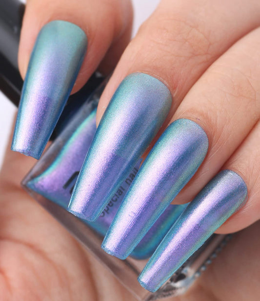 Major Dijit Chameleon Nail Polish Holographic Glitter Quick Dry Nail Polish Shimmer Iridescent Chrome Nail Art Varnish (03)