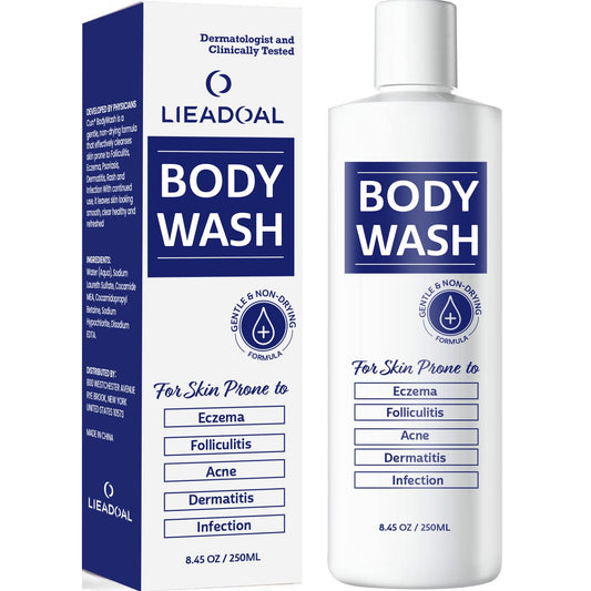 Lieadoal Body Wash For Acne And Eczema: Folliculitis Treatment For Skin Prone To Dermatitis, Tinea Versicolor, Ringworm, Joch It